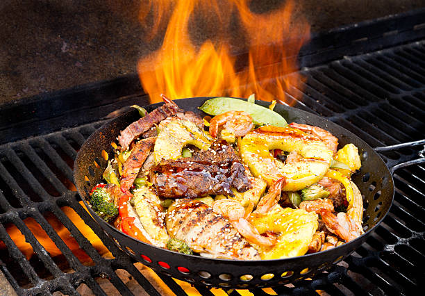 istock Stir Fry on Barbecue Grill 160666916