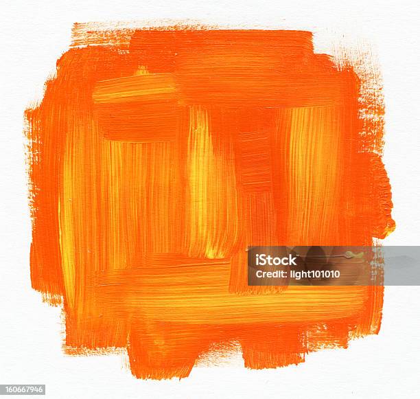 Vermelho Texturizado Abstrato De Tinta - Fotografias de stock e mais imagens de Laranja - Cores - Laranja - Cores, Pincelada, Abstrato