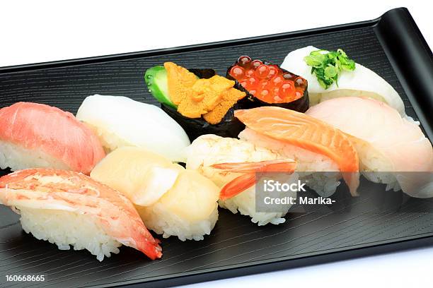 Foto de Sushi e mais fotos de stock de Atum - Peixe - Atum - Peixe, Camarão - Frutos do Mar, Caranguejo