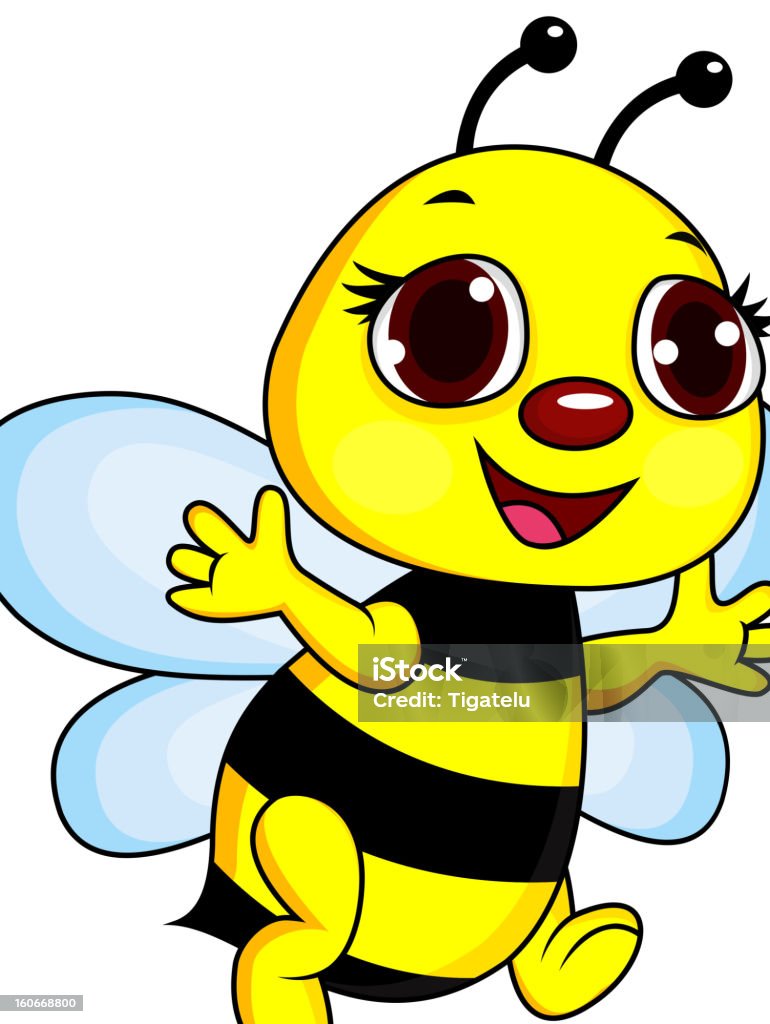 Cute bee cartoon Vector illustration of cute bee cartoon Animal stock vector