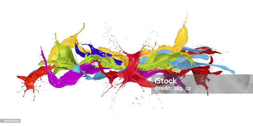 Цветной Брызги - Стоковые фото Расплёскивание роялти-фри