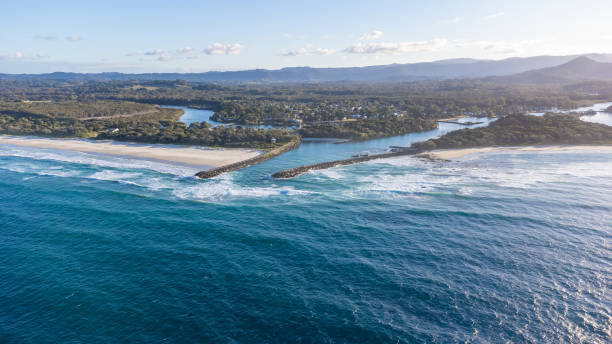 istock Aerial view of the river mouth 1606737036