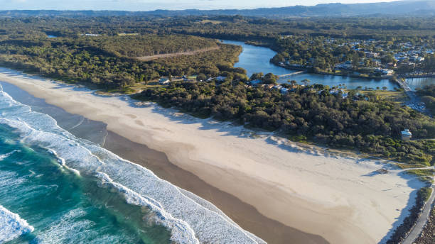 istock Aerial view of the river mouth 1606737048