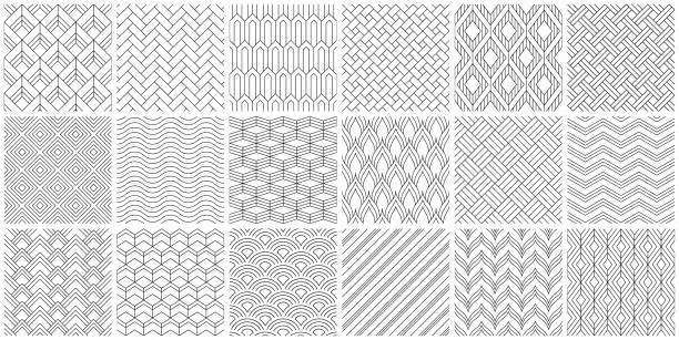 Vector illustration of Seamless geometric patterns