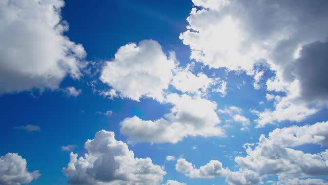 bottom view sky blue with cloud time lapse video without dust or bird Sky time lapse high quality 4K