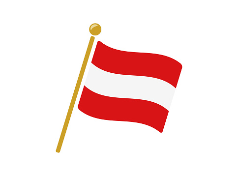 Austria flag icon vector illustration