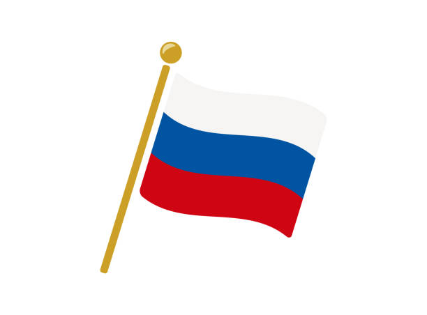 Russische Fahne Logo 2 Vektor zum kostenlosen Download