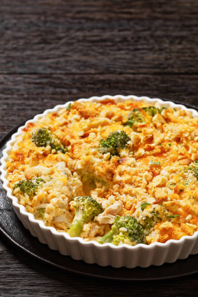istock chicken rice broccoli casserole in baking dish 1606897425