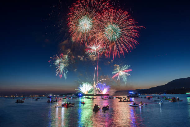 istock fireworks at sea inlet, Vancouver, BC 1606902027