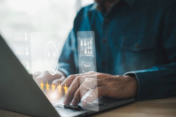istock online customer satisfaction feedback survey concept. Clients can evaluate the quality of services that contribute to the reputation of the business. 1606920359