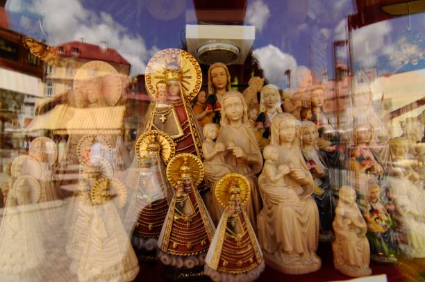 istock virgin of mercy statue or icon 1606972523