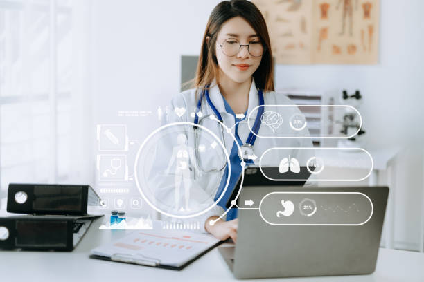 istock Dctor work on digital tablet healthcare doctor technology tablet using computer in laboratory study with virtual icon 1606981640