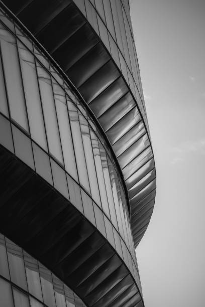istock Abstract Architectural Background in Black and White 1606983288
