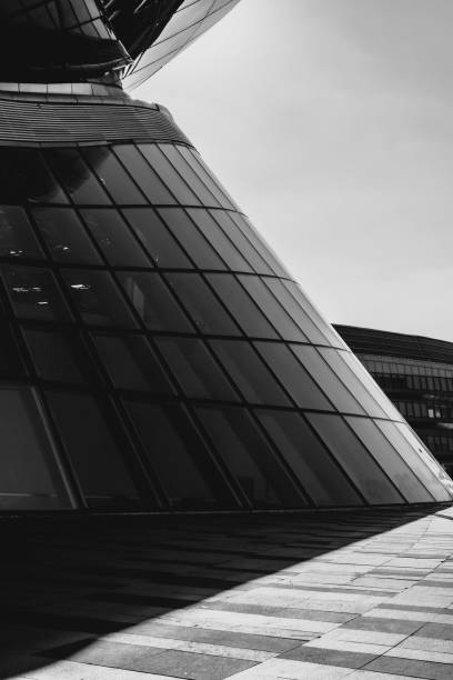 istock Monochromatic Elegance: Nur Alem Pavilion at EXPO in Black and White 1607012514