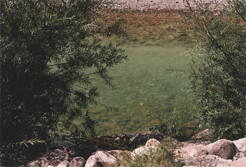 Natisone River, View from Above. Robić, Kobarid, Slovenia. Film Photography