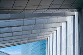 Architectural feature of modern office building, abstract geometry