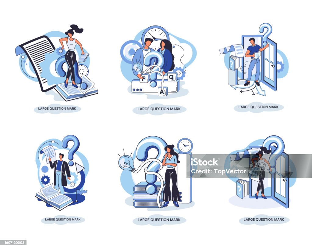 Ladge Question Mark Problem And Solution Concept Metaphor Ask Questions ...