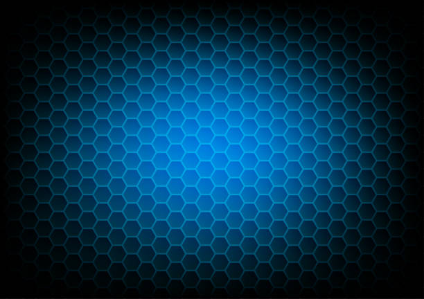 abstract background hexagon with gradient blue colors, vector illustration abstract background hexagon with gradient blue colors, vector illustration Hexagon stock illustrations