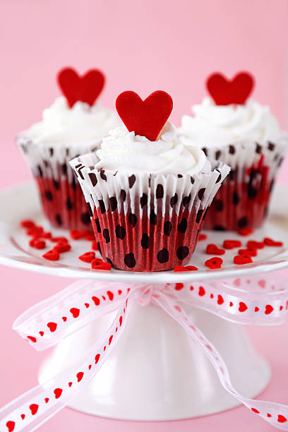 Red velvet cupcakes - foto stock