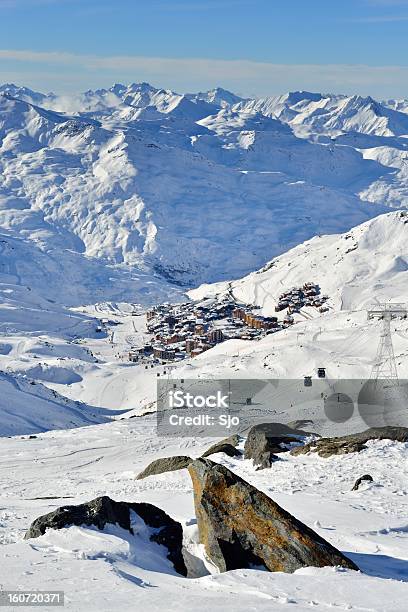 View On Val Thorens Stock Photo - Download Image Now - Beauty In Nature, Blue, Cloud - Sky