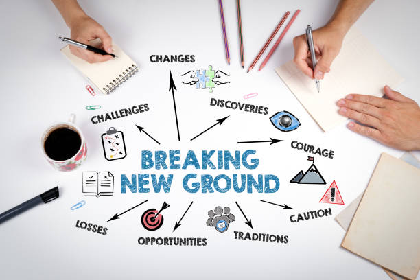istock Breaking new ground Concept. The meeting at the white office table. 1607220470