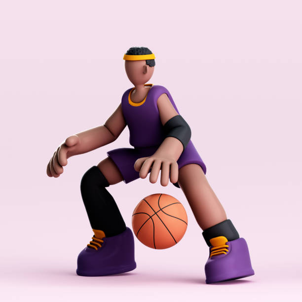 istock 3D rendering of cute basketball player 1607264502