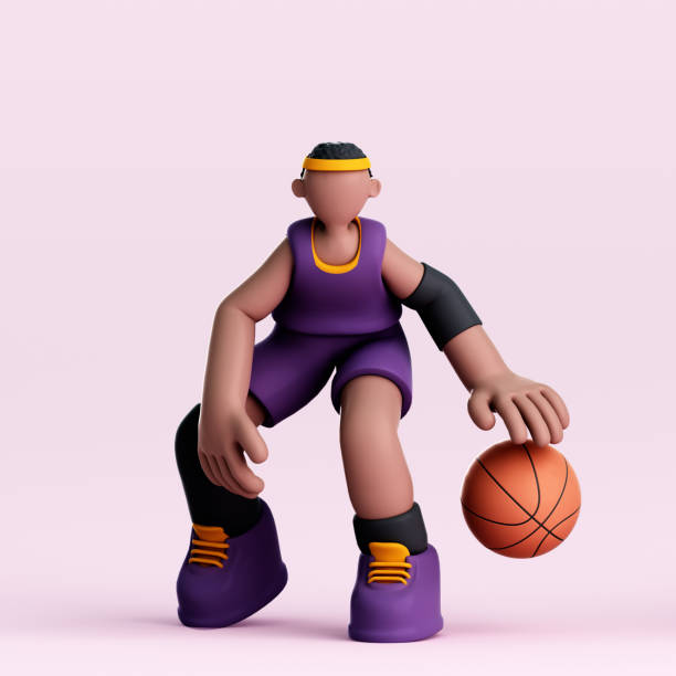 istock 3D rendering of cute basketball player 1607266105