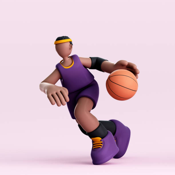 istock 3D rendering of cute basketball player 1607266673