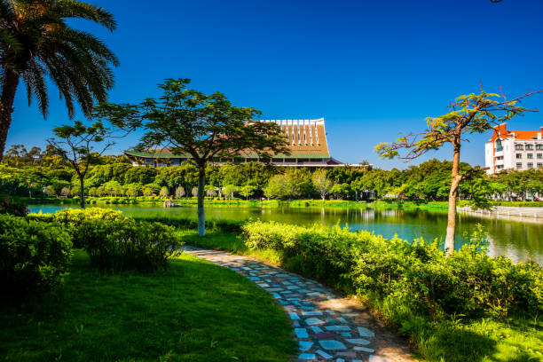 istock Beautiful campus of Xiamen University 1607270389