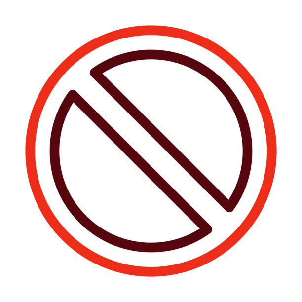 istock Forbidden Sign Glyph Two Color Icon For Personal And Commercial Use. 1607275367
