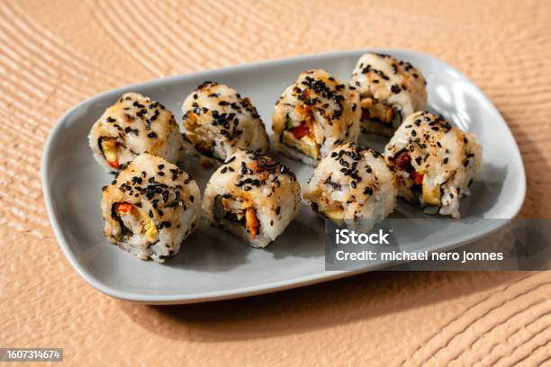 Assorted Sushi Roll Stock Photo - Download Image Now - Inside Out Sushi Roll, Ebi Nigiri, Avocado