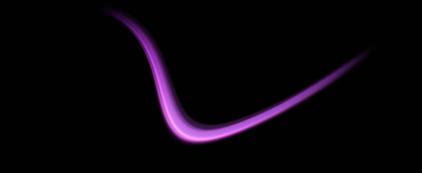 istock neon multicolored glowing swirl. The effect of moving at the speed of light. Easy trail. Shiny wavy path. Vector. 1607315216