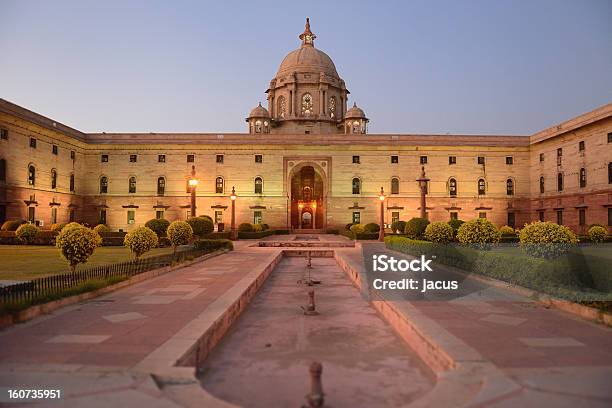 Indian Parliment In New Delhi By Night Stock Photo - Download Image Now - India, Parliament Building, Government