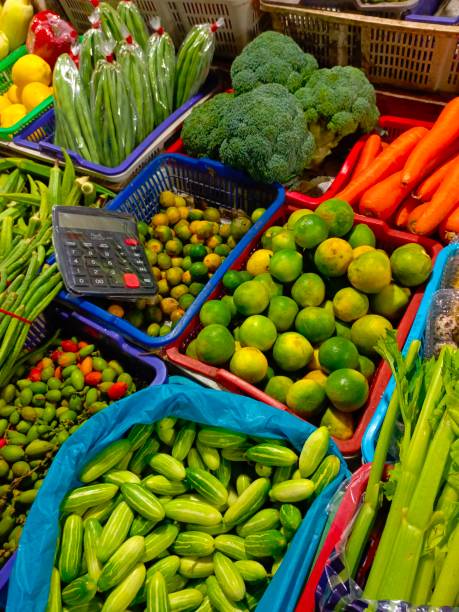 istock Fresh fruit and vegetables in traditional market 1607379800