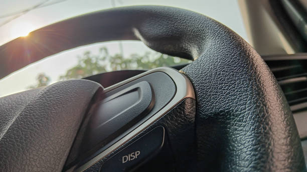 istock Driving wheel on vacation trip 1607457298