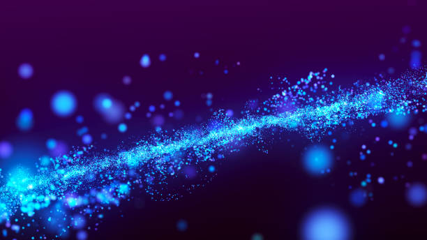 istock Abstract digital wave of particles. Futuristic point wave. Technology background. 3D rendering. 1607533861