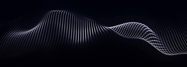 istock Technological background. Futuristic particle wave. Abstract digital combination of dots in the form of a wave. Network connection structure. 3D Widescreen 1607533870