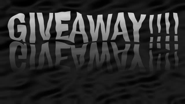 Giveaway text animation underwater with waves ripple effect on it hd footage 30fps.