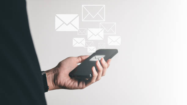 istock Businessman got the email message from smart phone. Information technology and network concept. 1607551605