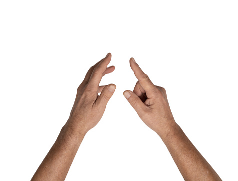 two male hands on a transparent background
