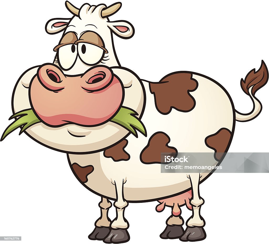 Cartoon cow Cartoon cow. Vector clip art illustration with simple gradients. All in a single layer. Cartoon stock vector