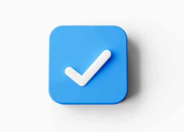istock 3d White Check Mark Symbol With Rounded Blue Square Icon On White Background 3d illustration 1607634506