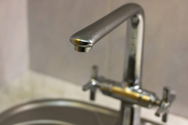 istock Mixer tap without flowing water. 1607666686
