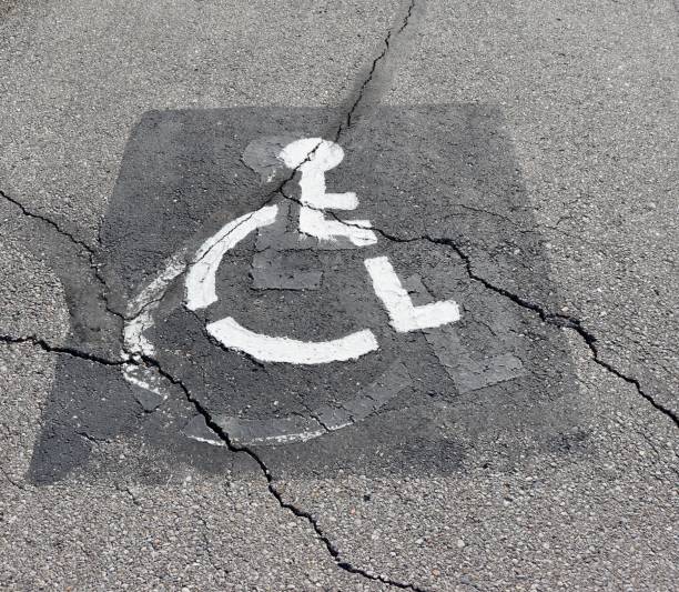 istock Handicap Sign on the Pavement 1607682871
