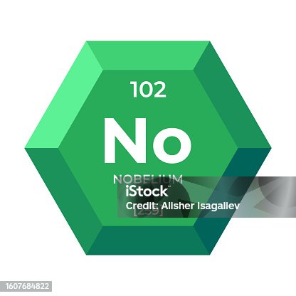 istock Nobelium is chemical element number 102 of the Actinide group 1607684822