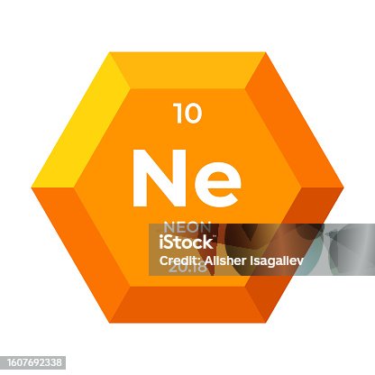 istock Neon is chemical element number 10 of the Noble Gas group 1607692338