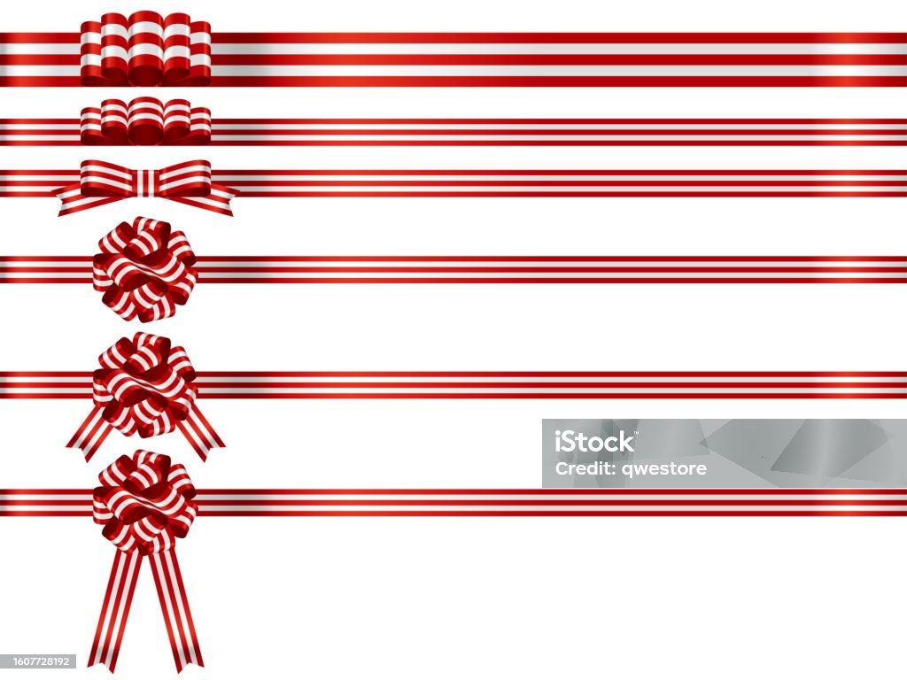 End Of Ribbon Ribbon Striped 0204 Binding End Stock Illustration - Download Image Now ...