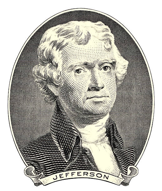 illustrazioni stock, clip art, cartoni animati e icone di tendenza di thomas jefferson - thomas jefferson