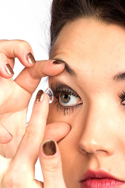 istock Young woman with contact lense 160773968