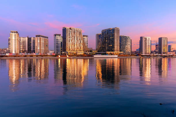 istock Modern contemporary acrhitecture district Belgrade Waterfront on river Sava, Belgrade, Serbia 1607743069